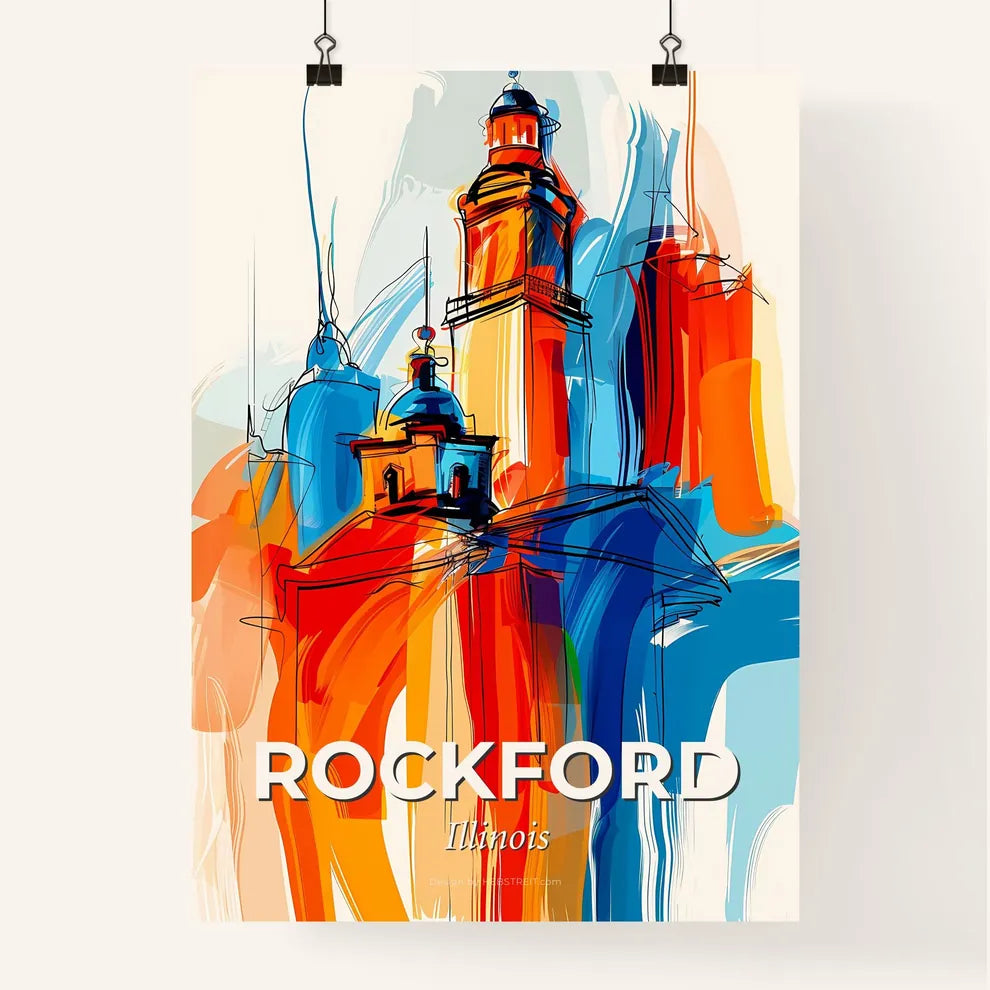 Vibrant Rockford, Illinois Poster