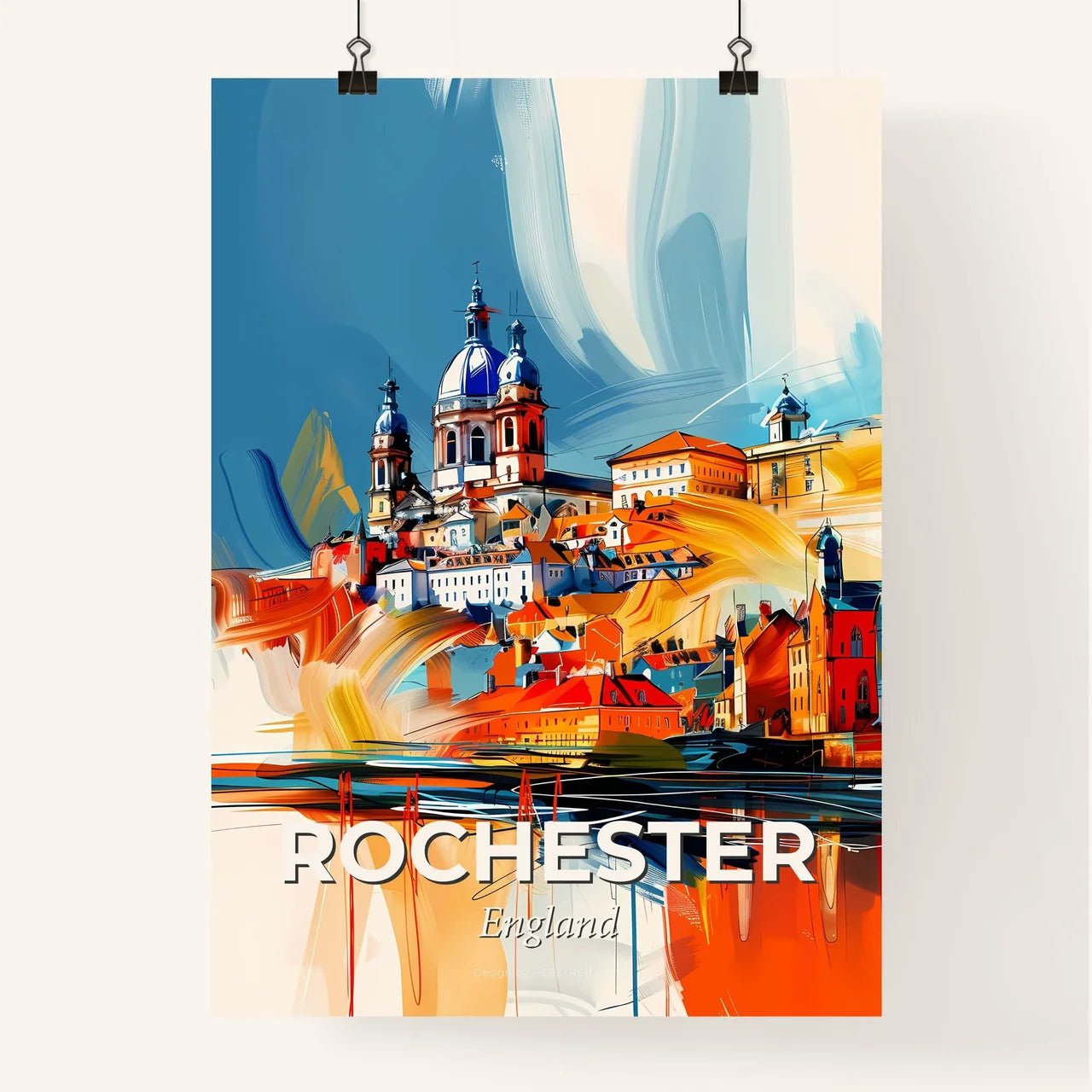 Vibrant Rochester, England Poster