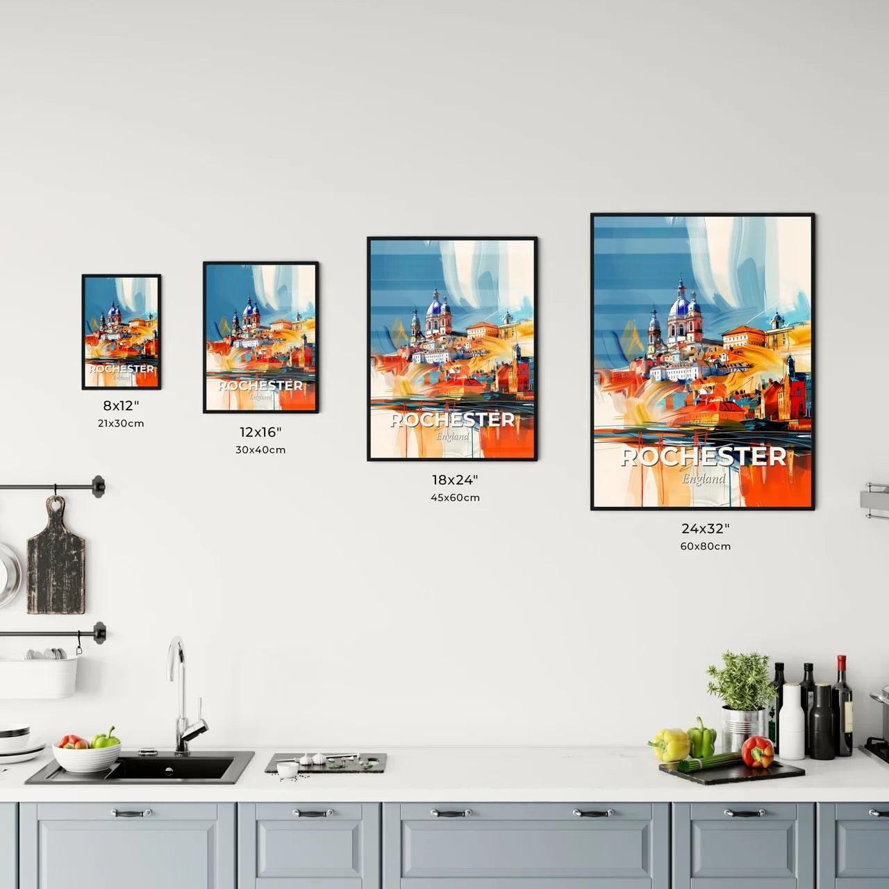 Vibrant Rochester, England Kitchen Art
