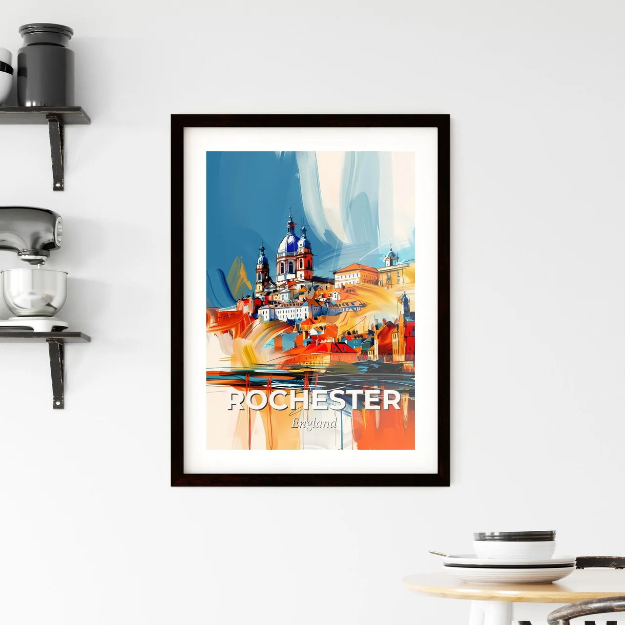 Vibrant Rochester, England Framed Print