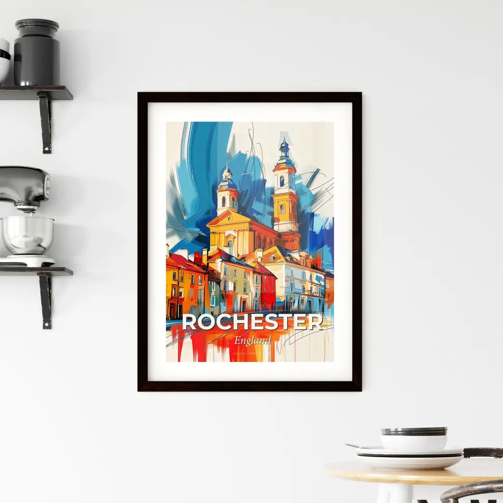 Vibrant Rochester, England Framed Print