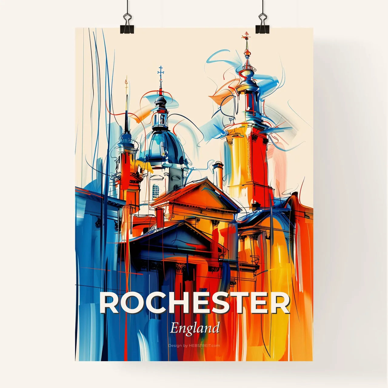 Vibrant Rochester, England Poster