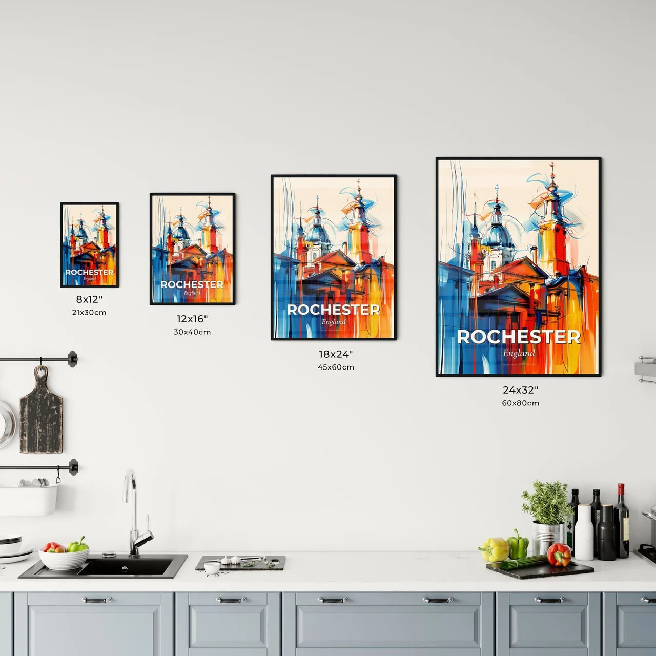 Vibrant Rochester, England Kitchen Art