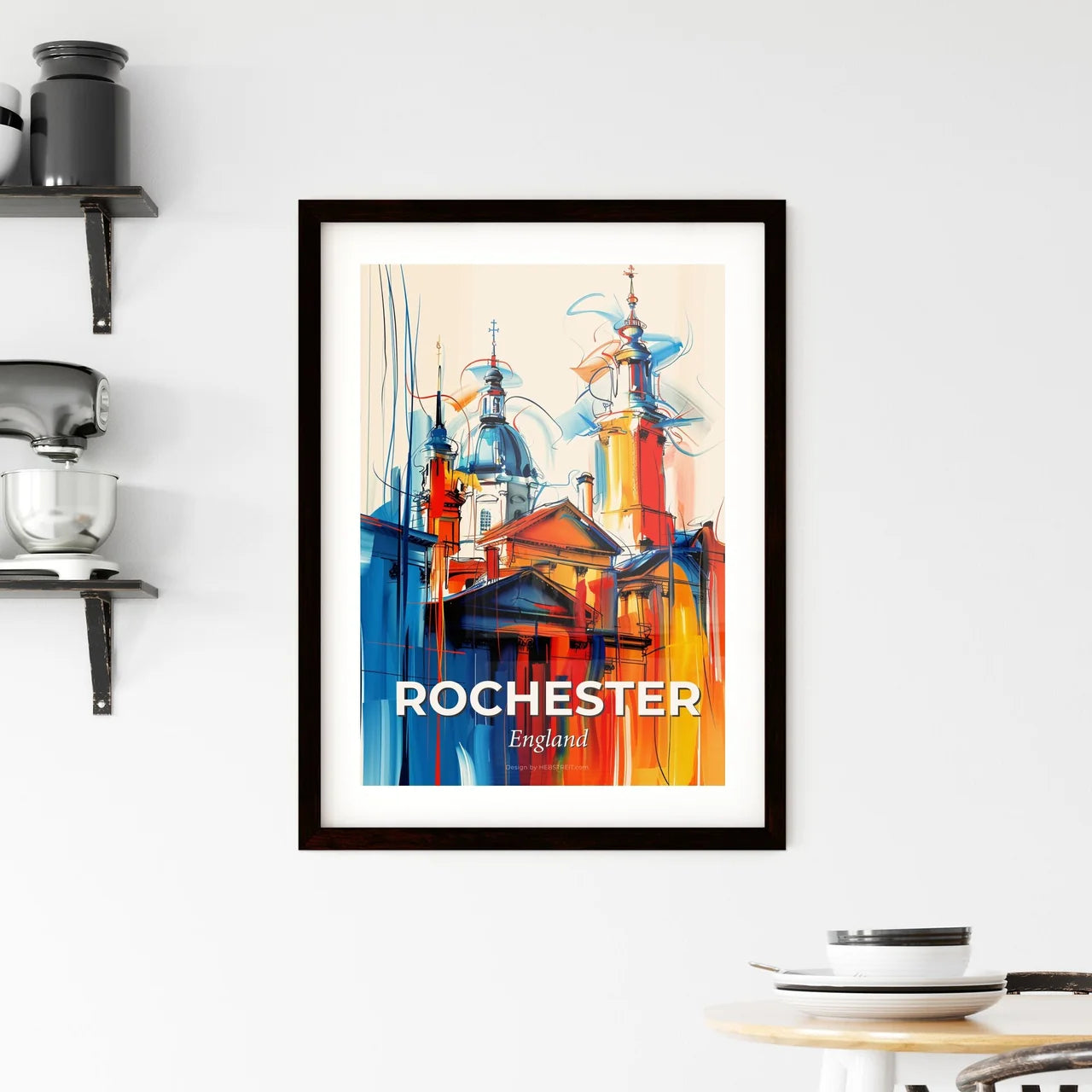 Vibrant Rochester, England Framed Print