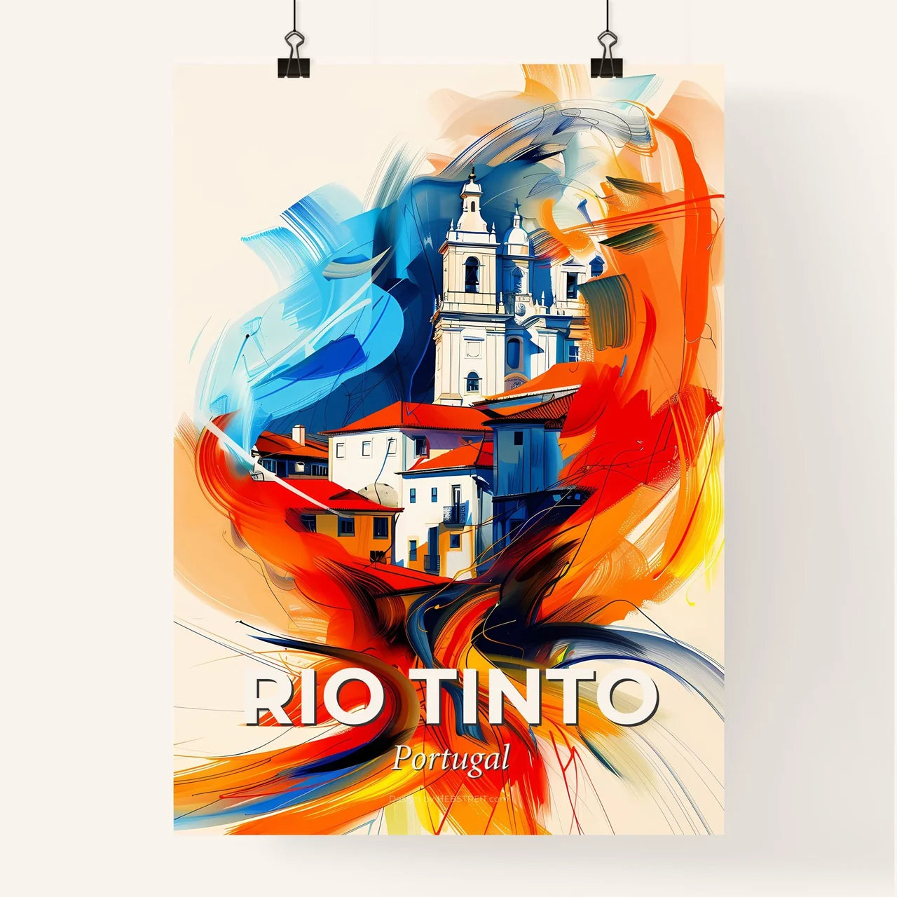 Vibrant Rio Tinto, Portugal Poster