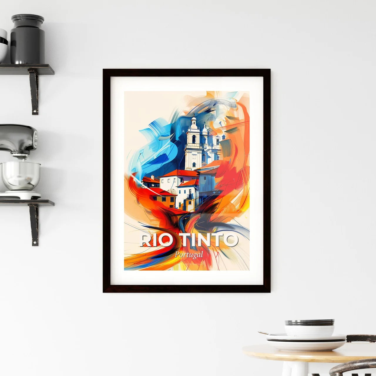 Vibrant Rio Tinto, Portugal Framed Print
