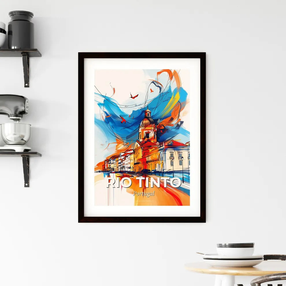Vibrant Rio Tinto, Portugal Framed Print