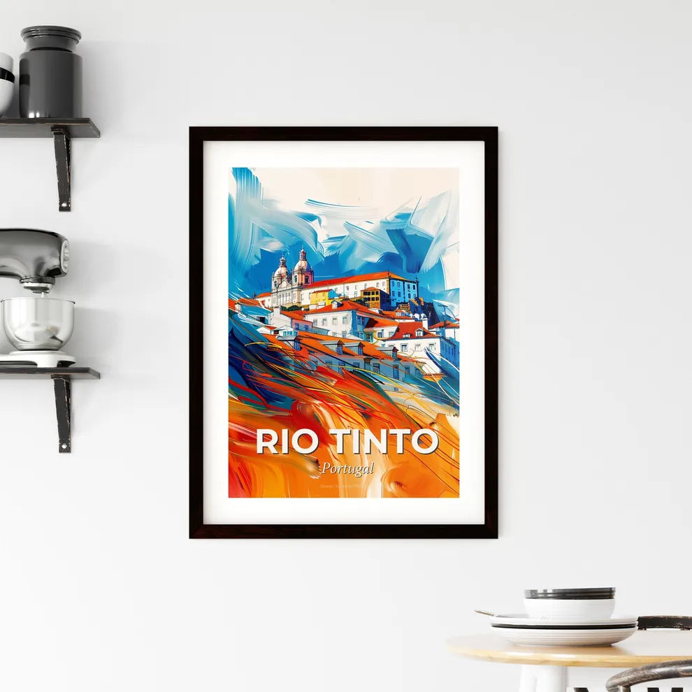 Vibrant Rio Tinto, Portugal Framed Print