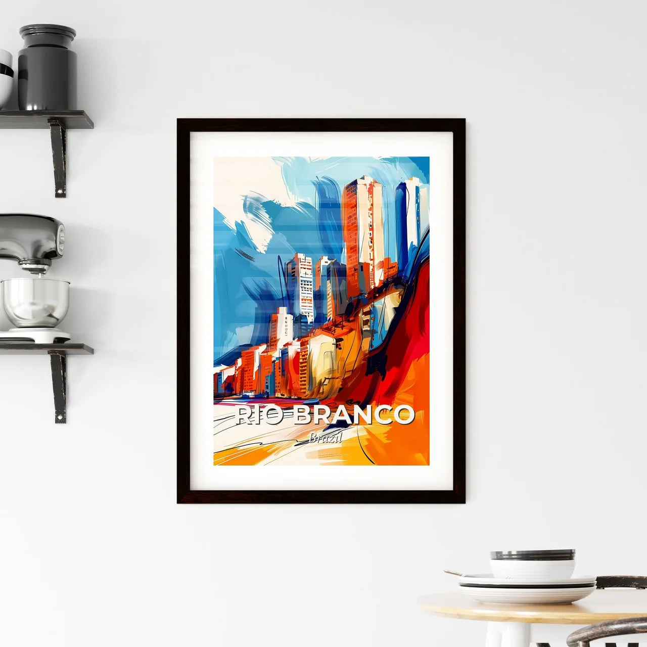 Vibrant Rio Branco, Brazil Framed Print