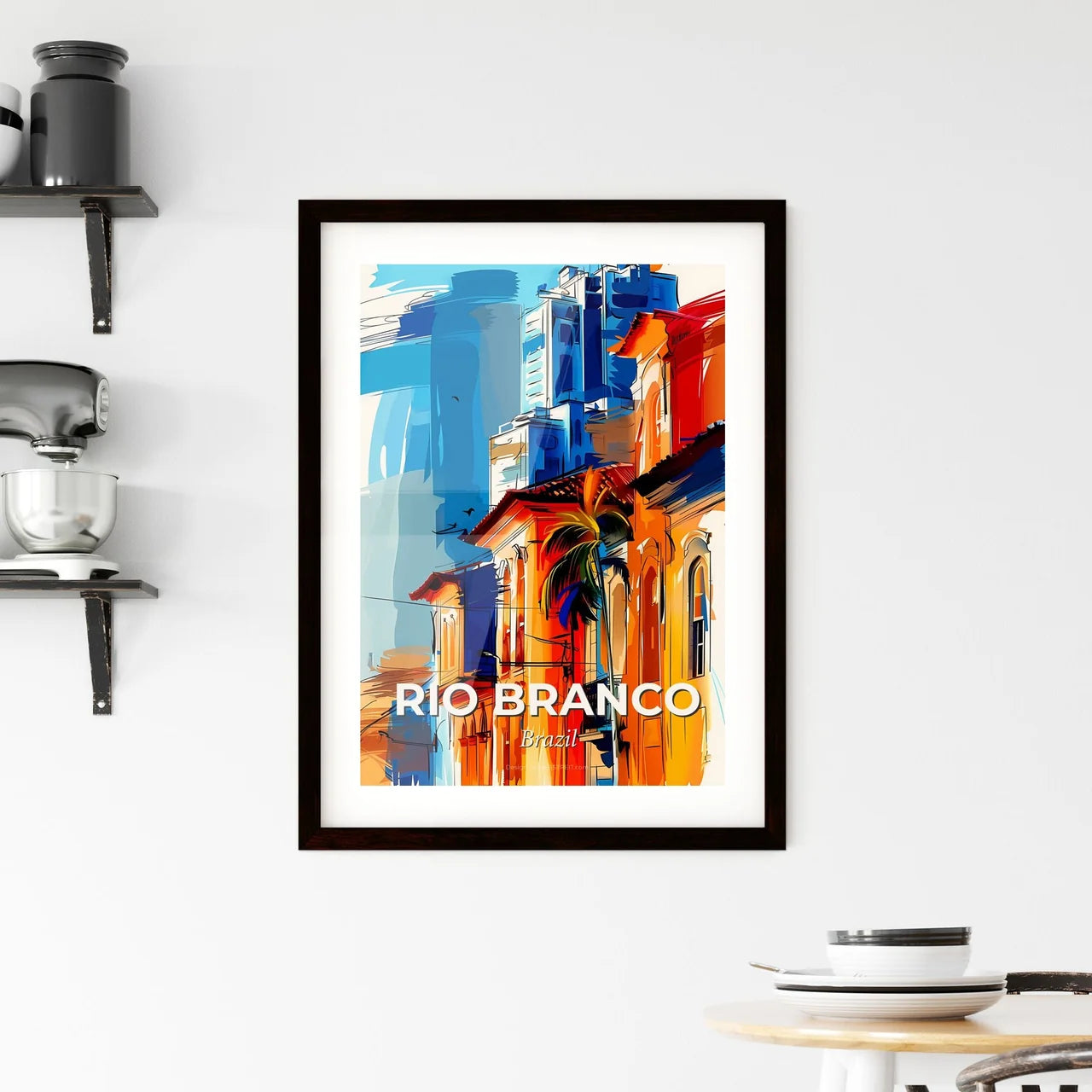 Vibrant Rio Branco, Brazil Framed Print
