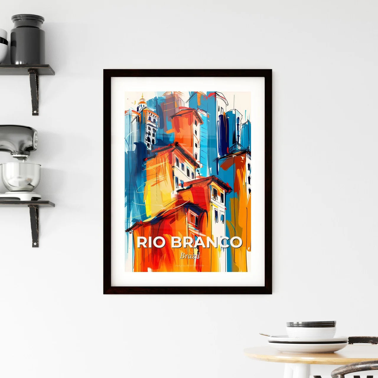 Vibrant Rio Branco, Brazil Framed Print