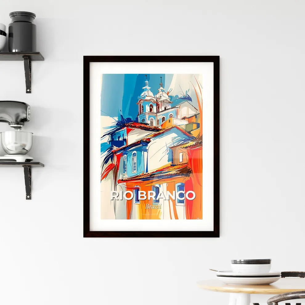 Vibrant Rio Branco, Brazil Framed Print