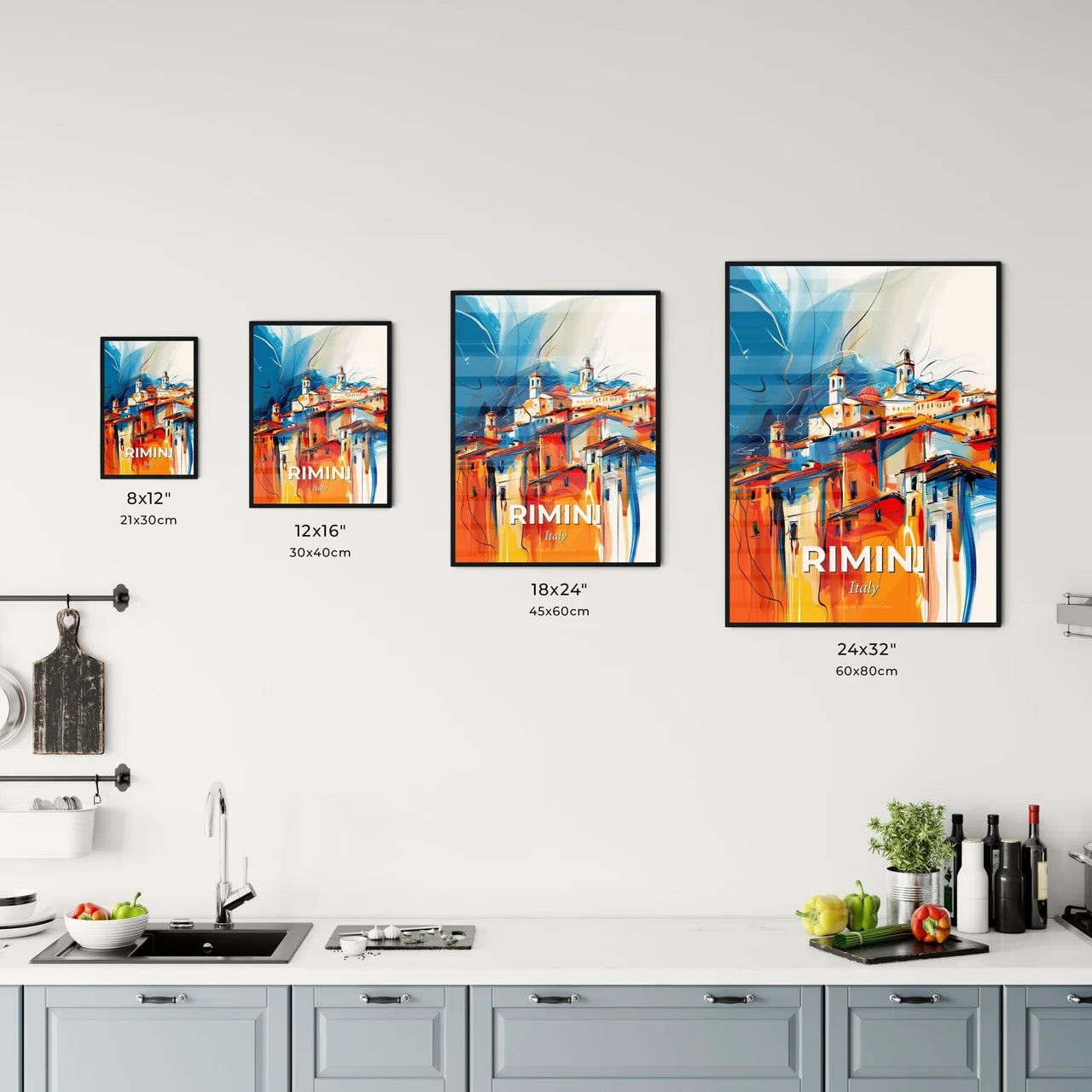 Vibrant Rimini, Italy Kitchen Art