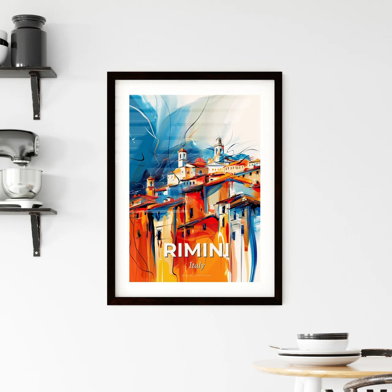 Vibrant Rimini, Italy Framed Print