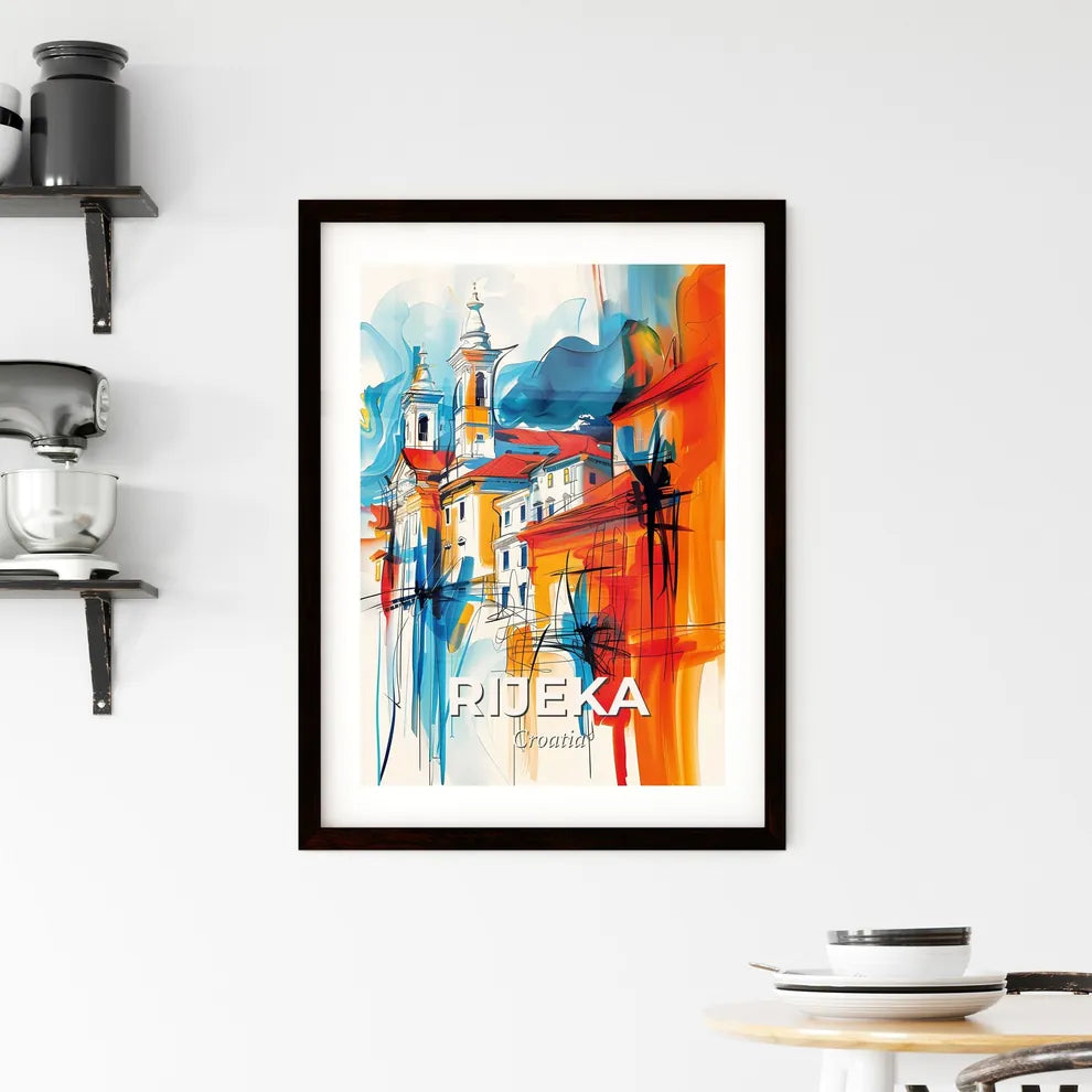 Vibrant Rijeka, Croatia Framed Print