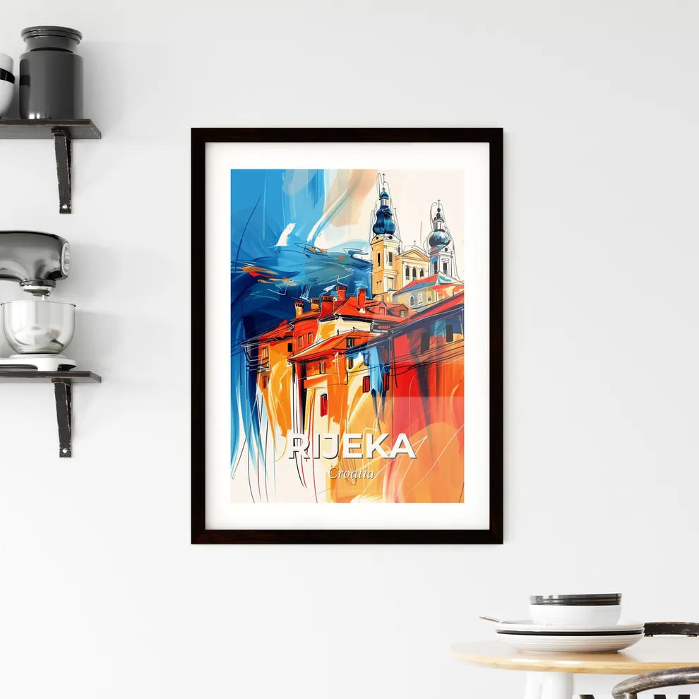 Vibrant Rijeka, Croatia Framed Print