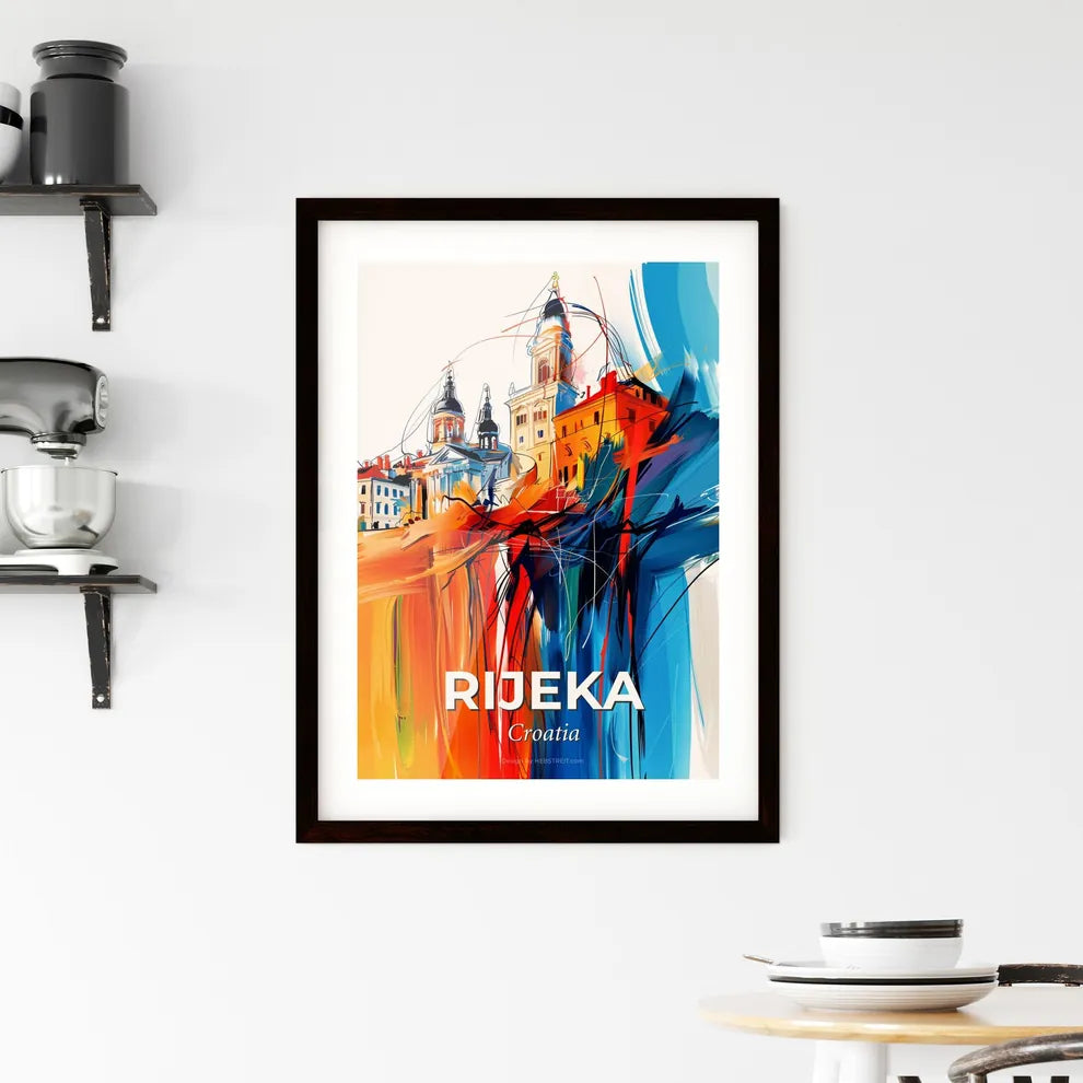 Vibrant Rijeka, Croatia Framed Print