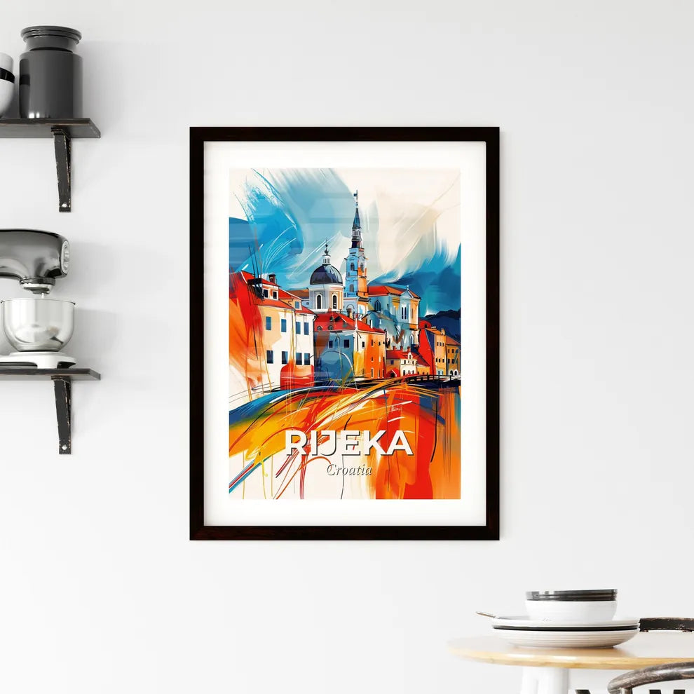 Vibrant Rijeka, Croatia Framed Print