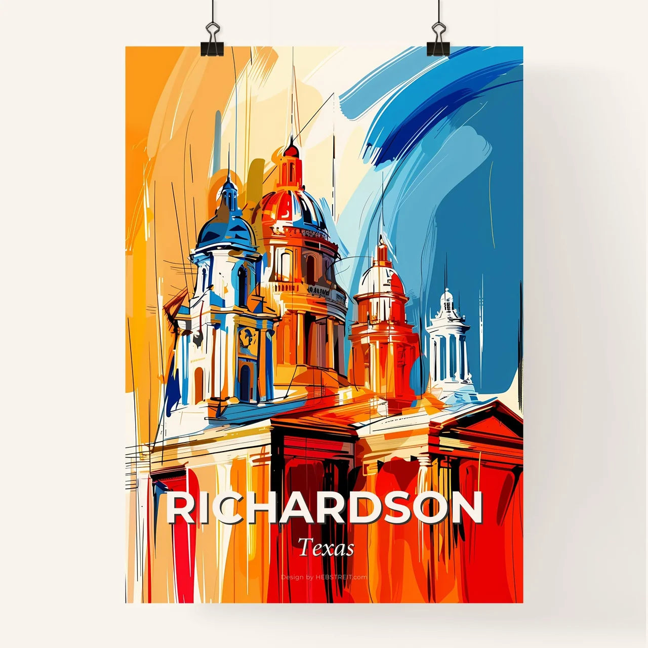 Vibrant Richardson, Texas Poster