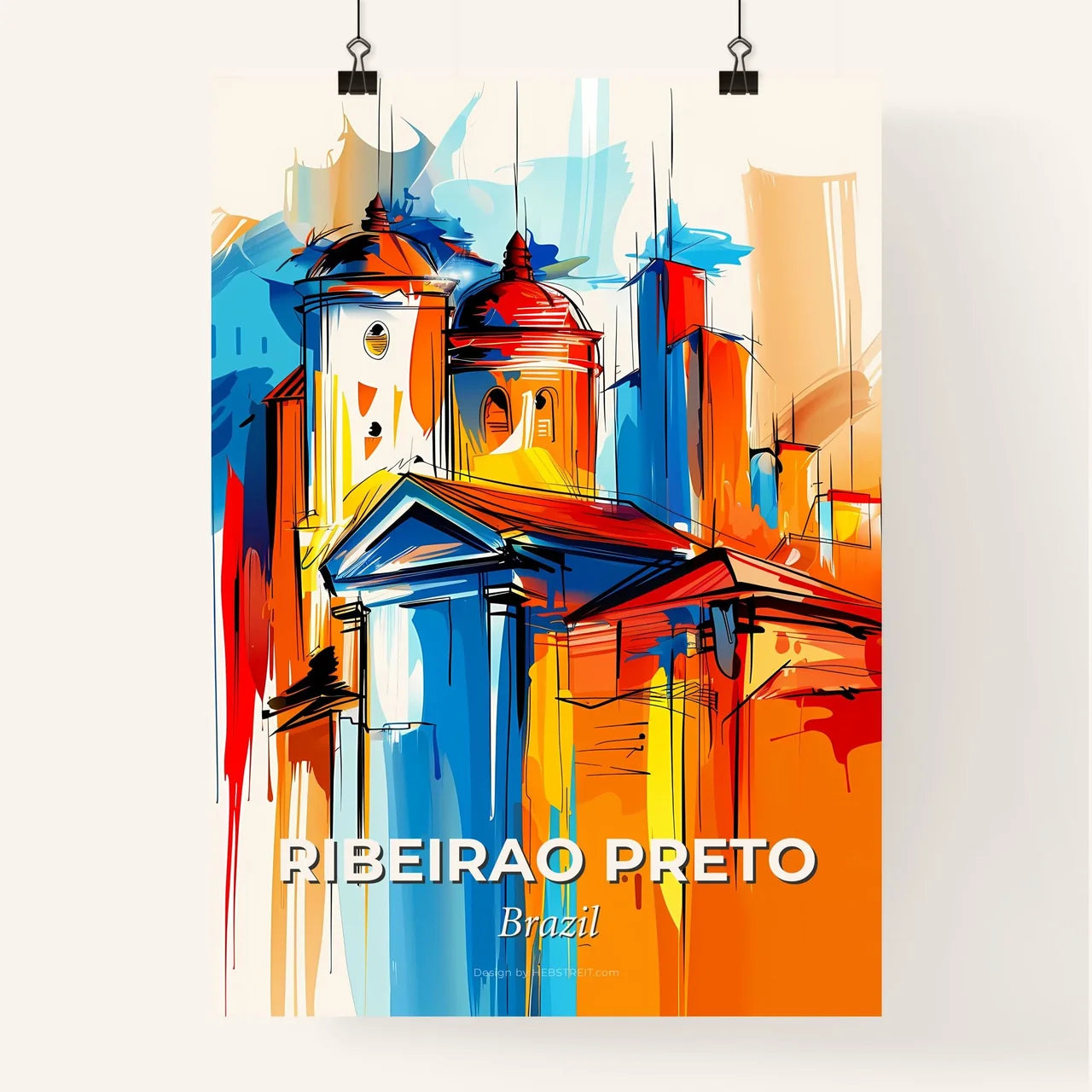 Vibrant Ribeirao Preto, Brazil Poster