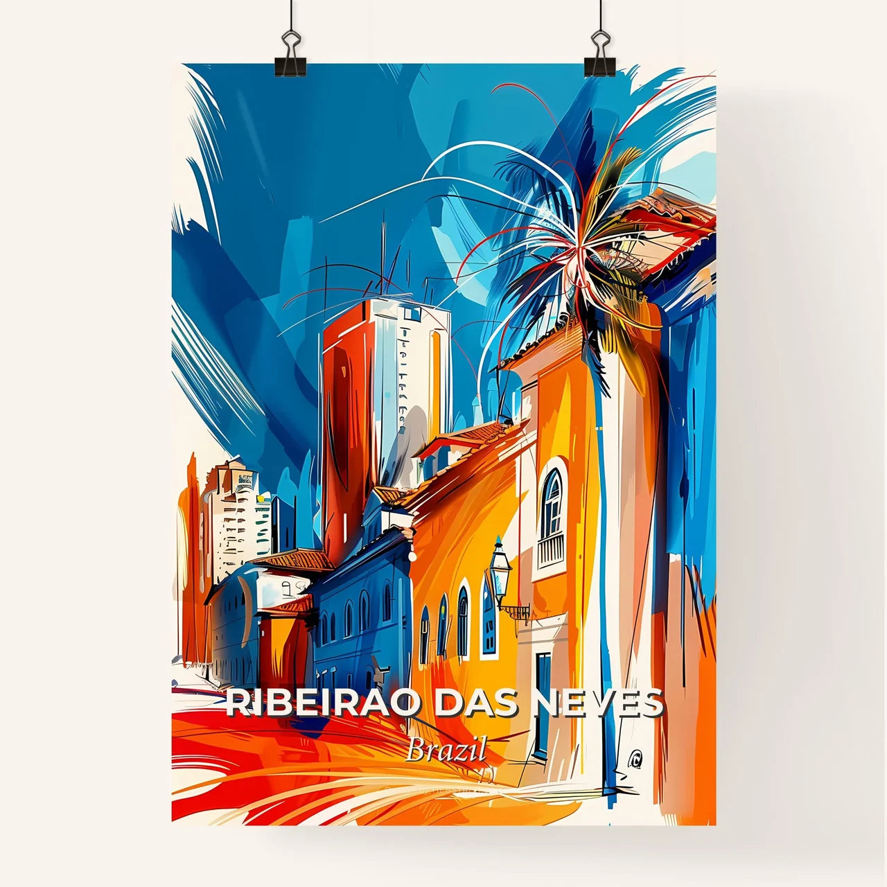 Vibrant Ribeirao Das Neves, Brazil Poster