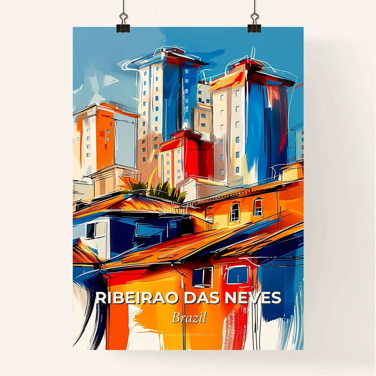 Vibrant Ribeirao Das Neves, Brazil Poster