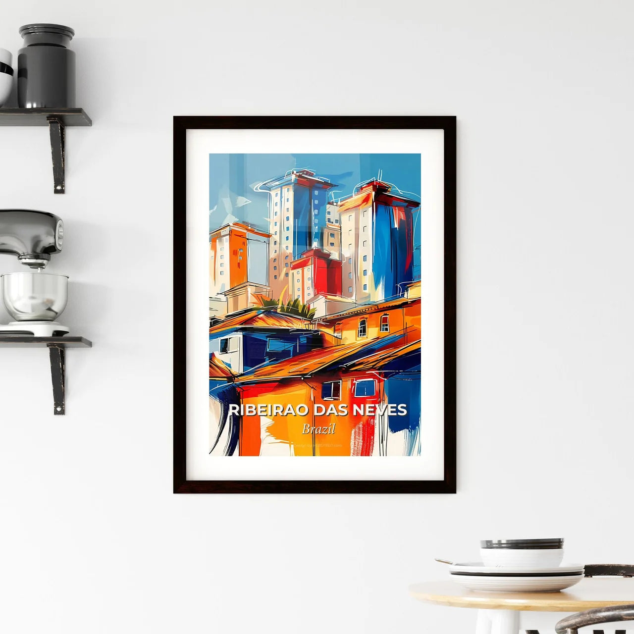 Vibrant Ribeirao Das Neves, Brazil Framed Print