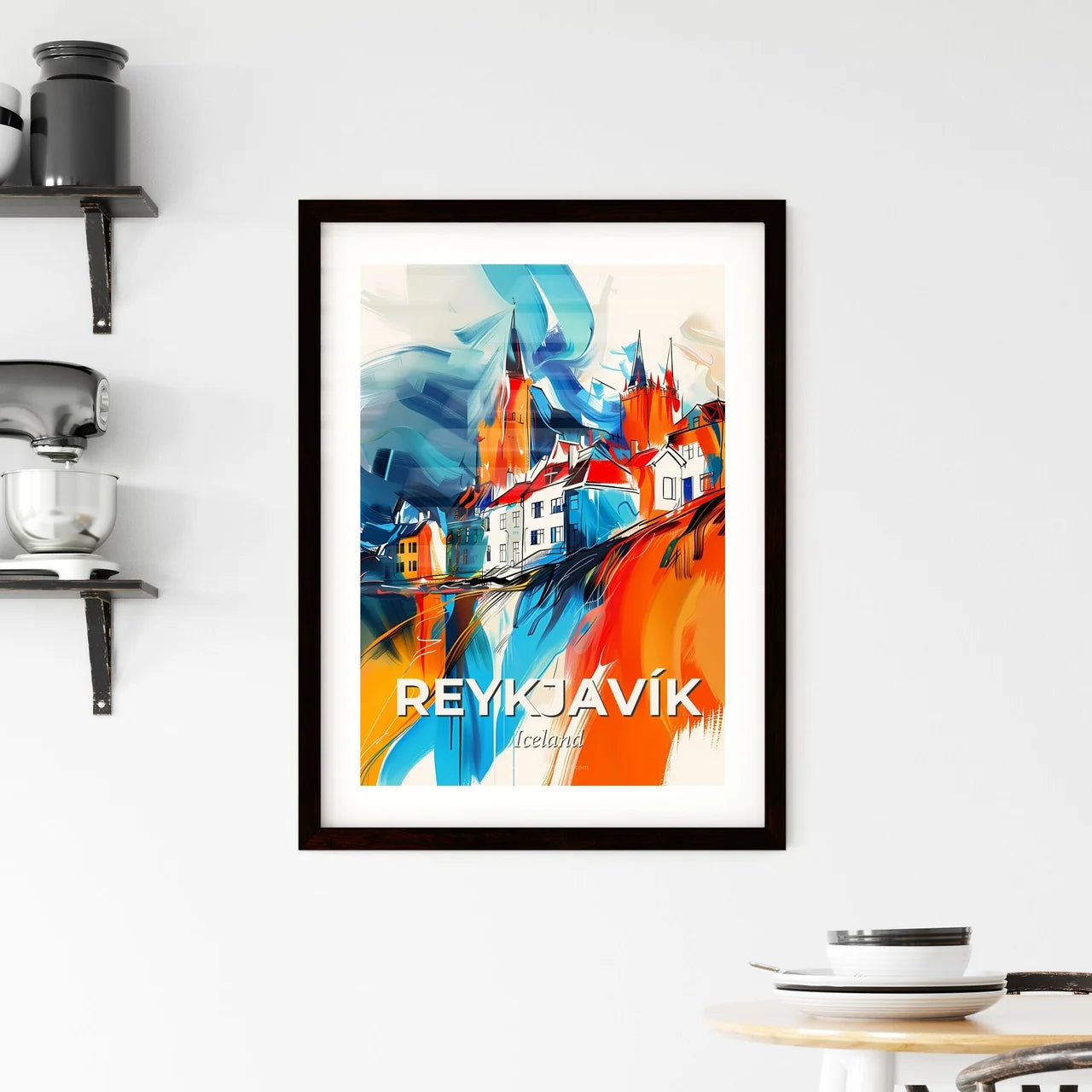 Vibrant Reykjavík, Iceland Framed Print
