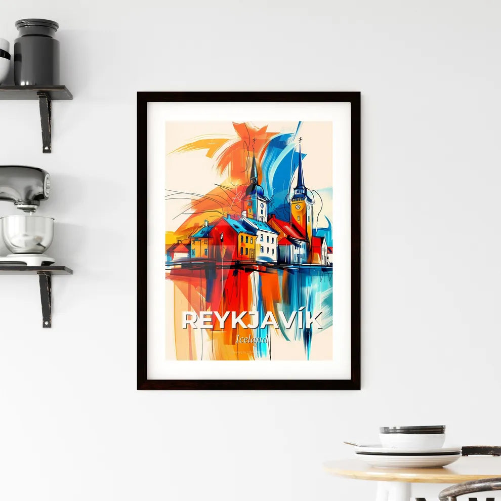 Vibrant Reykjavík, Iceland Framed Print