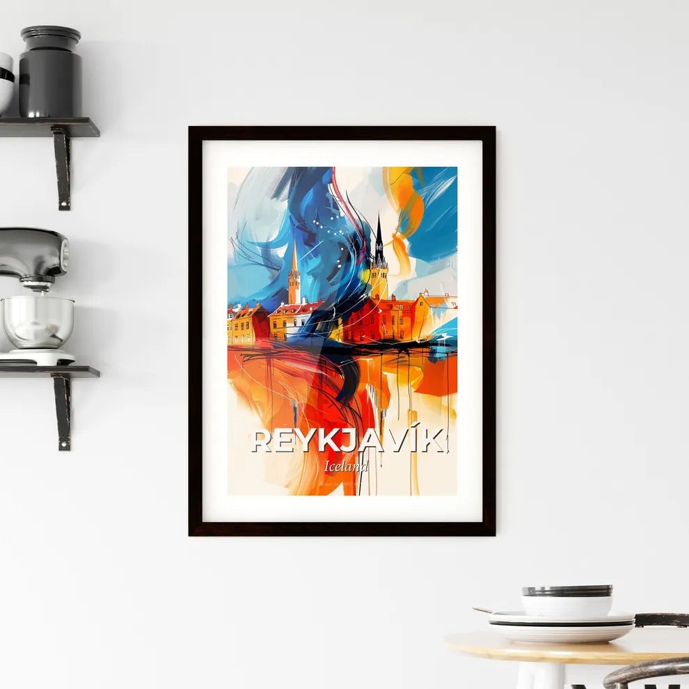 Vibrant Reykjavík, Iceland Framed Print