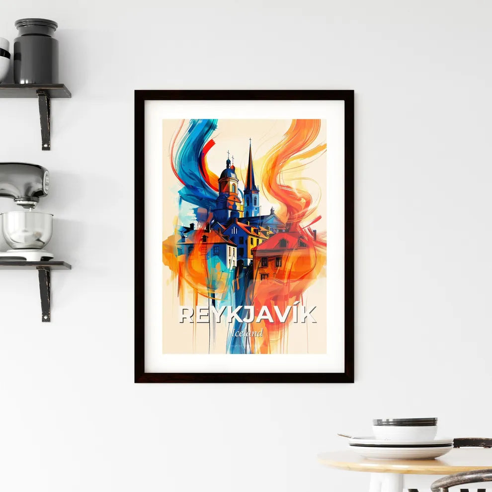 Vibrant Reykjavík, Iceland Framed Print