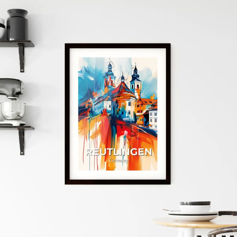 Vibrant Reutlingen, Germany Framed Print