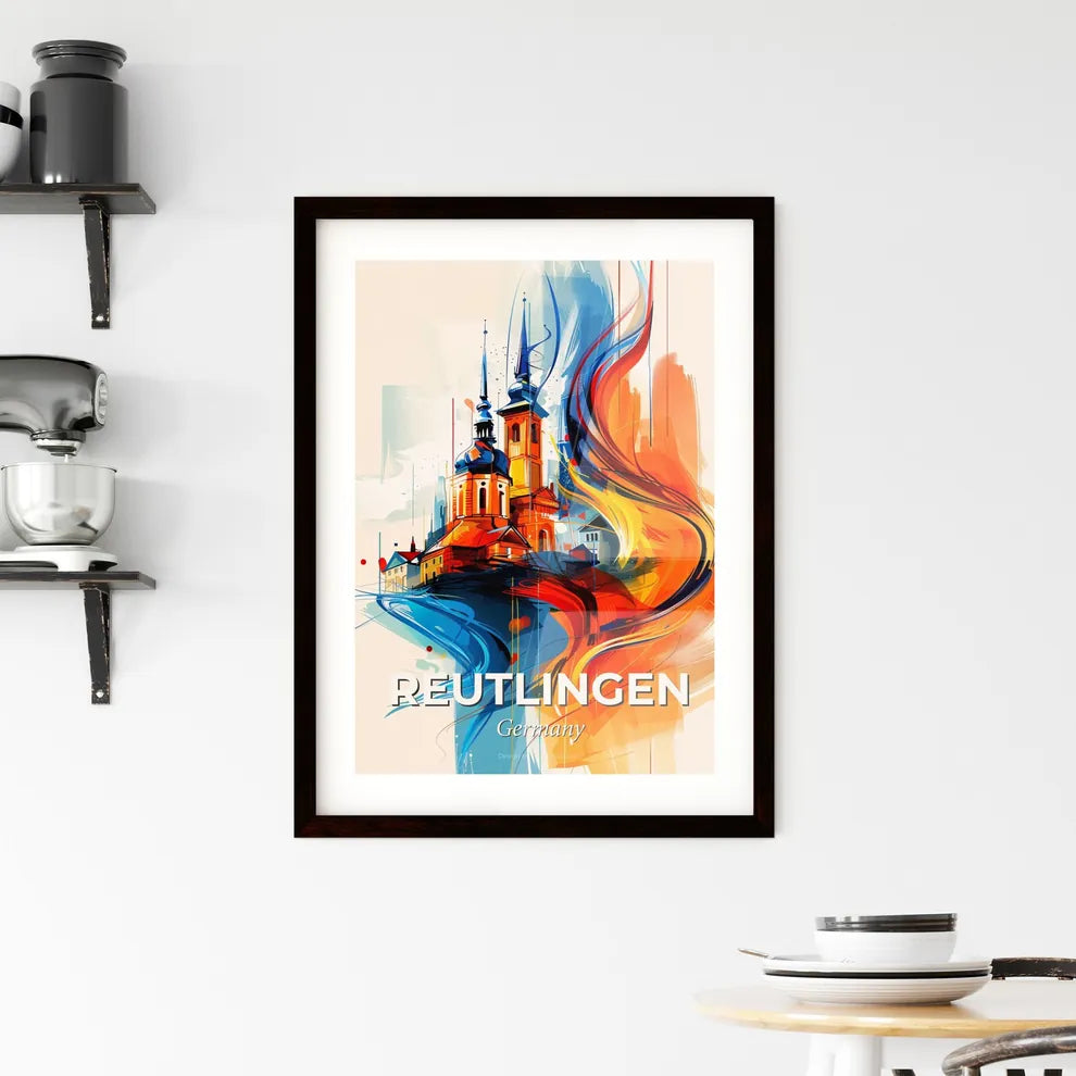 Vibrant Reutlingen, Germany Framed Print