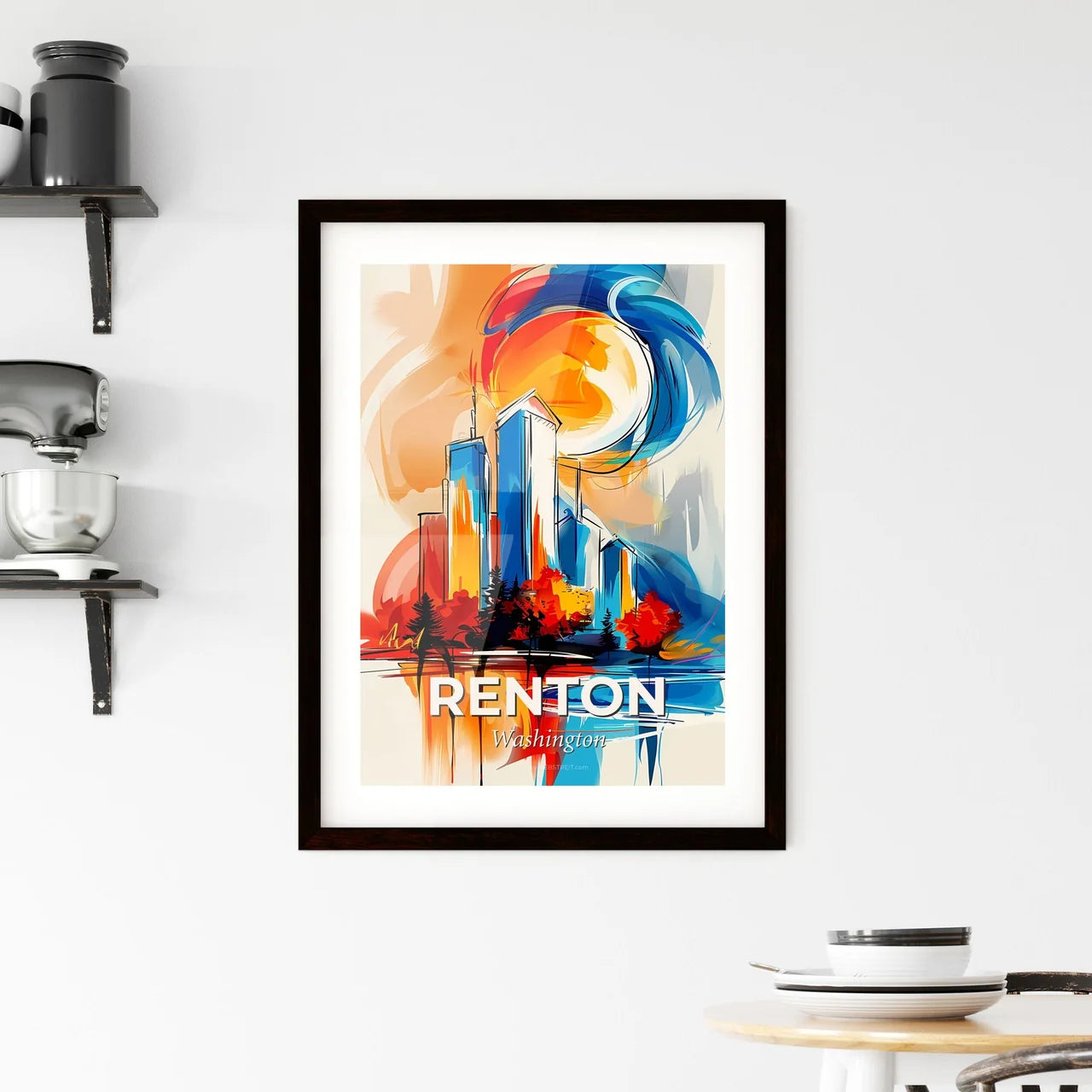 Vibrant Renton, Washington Framed Print