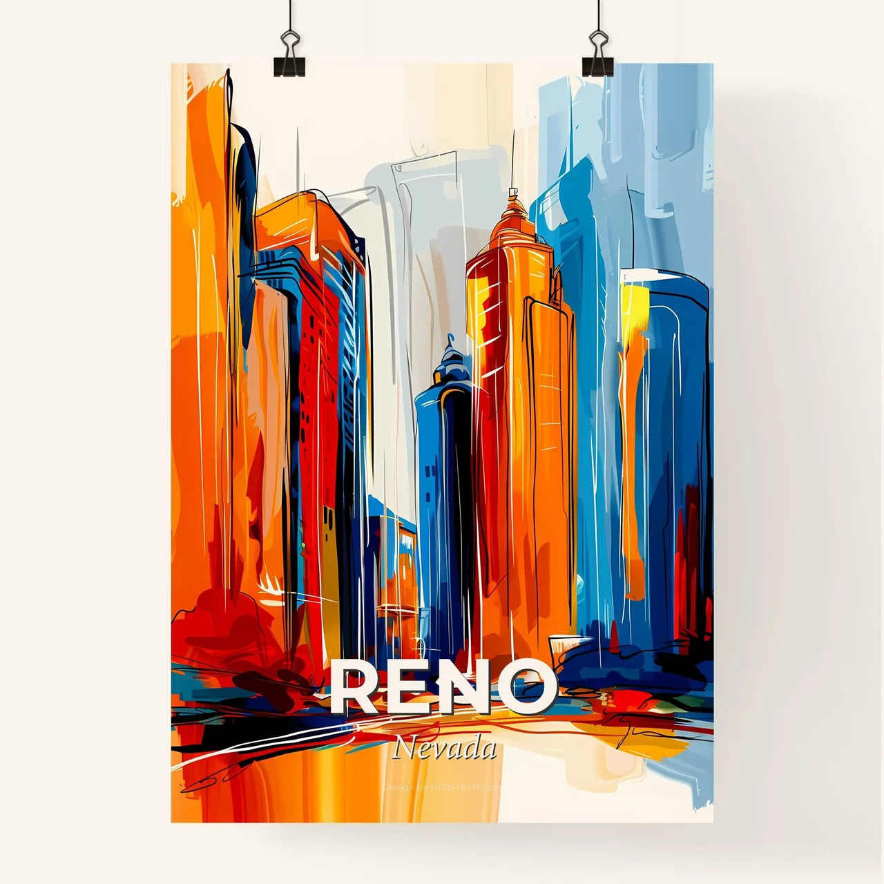 Vibrant Reno, Nevada Poster