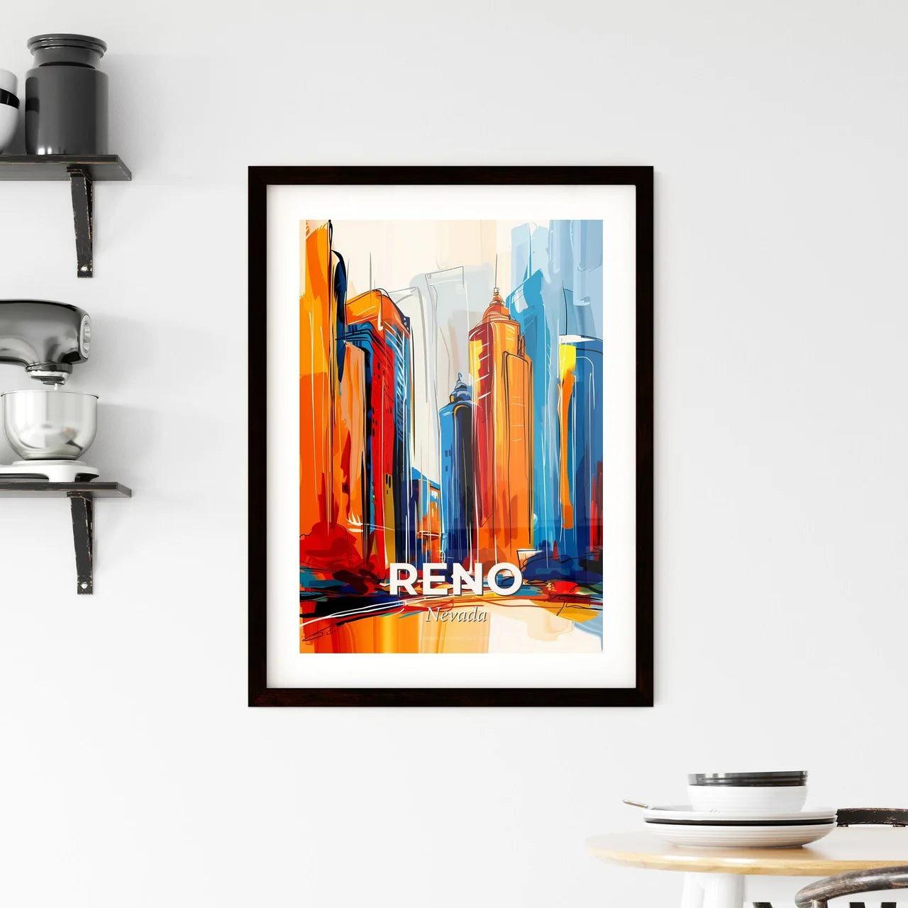 Vibrant Reno, Nevada Framed Print