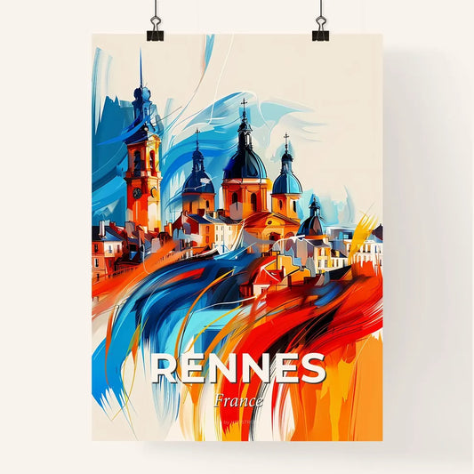 Vibrant Rennes, France Poster