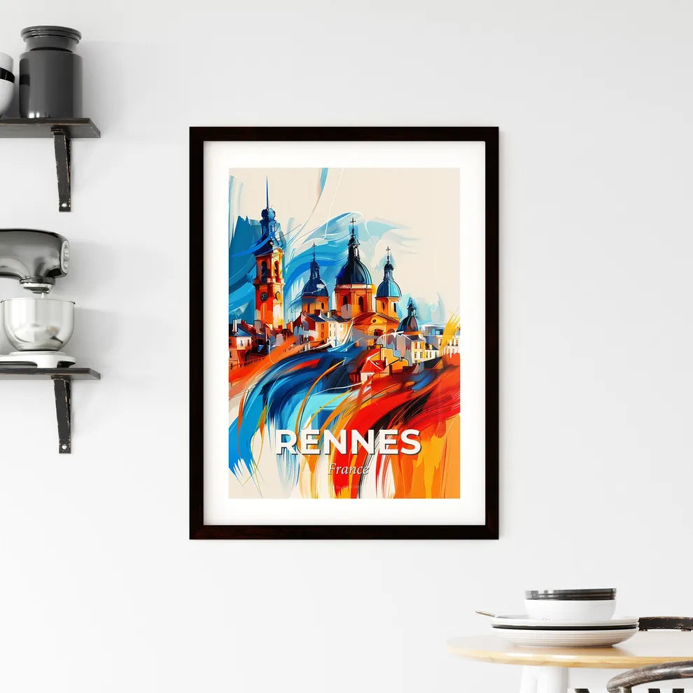Vibrant Rennes, France Framed Print