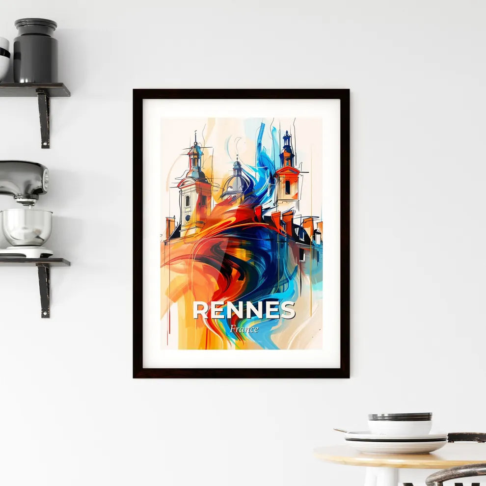Vibrant Rennes, France Framed Print