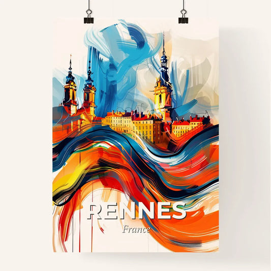 Vibrant Rennes, France Poster