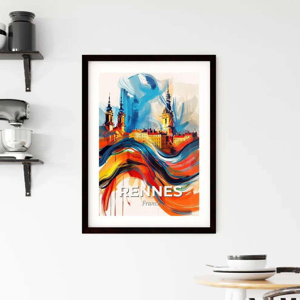 Vibrant Rennes, France Framed Print
