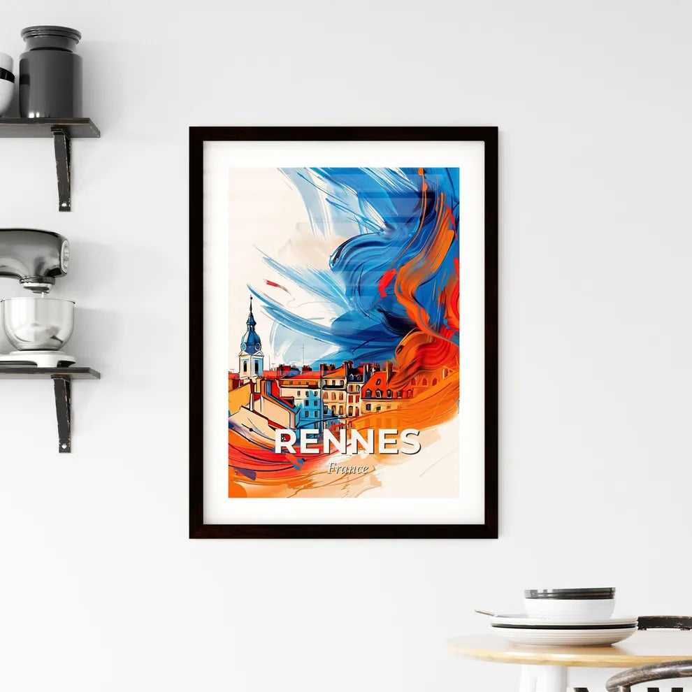 Vibrant Rennes, France Framed Print