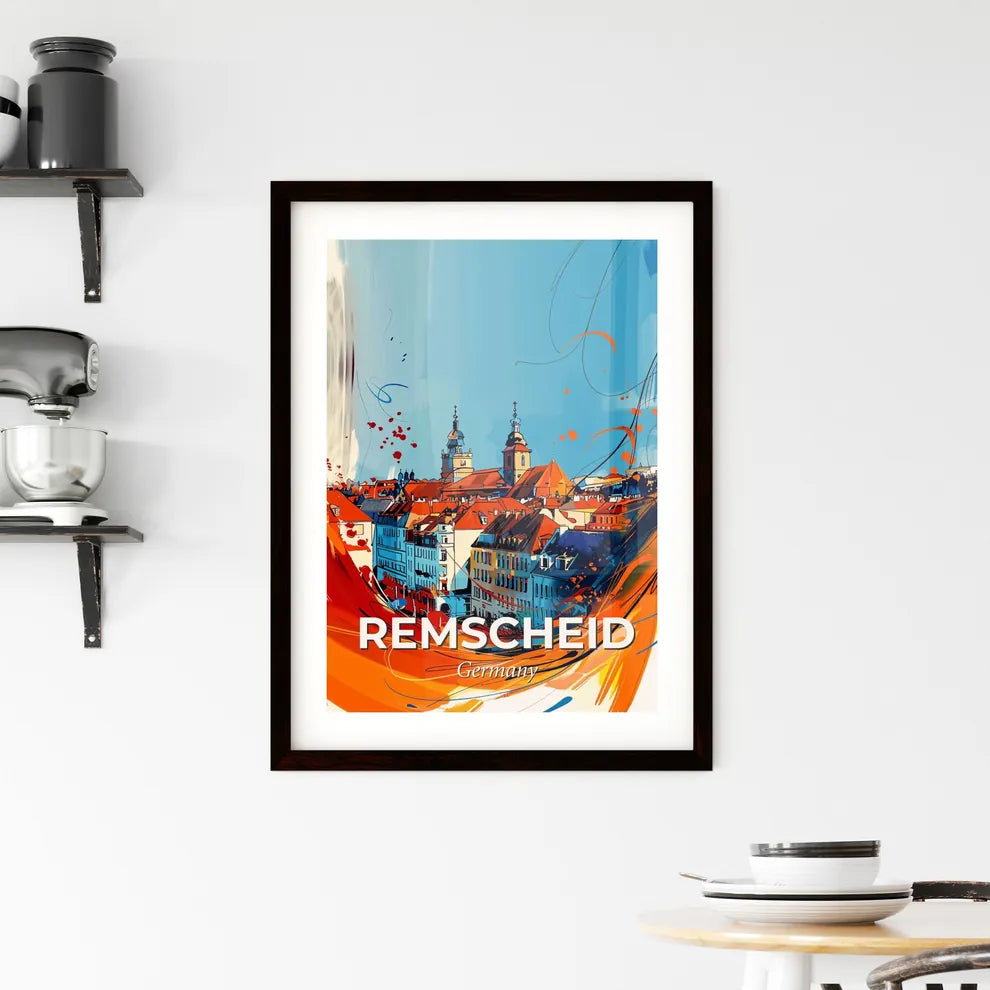Vibrant Remscheid, Germany Framed Print