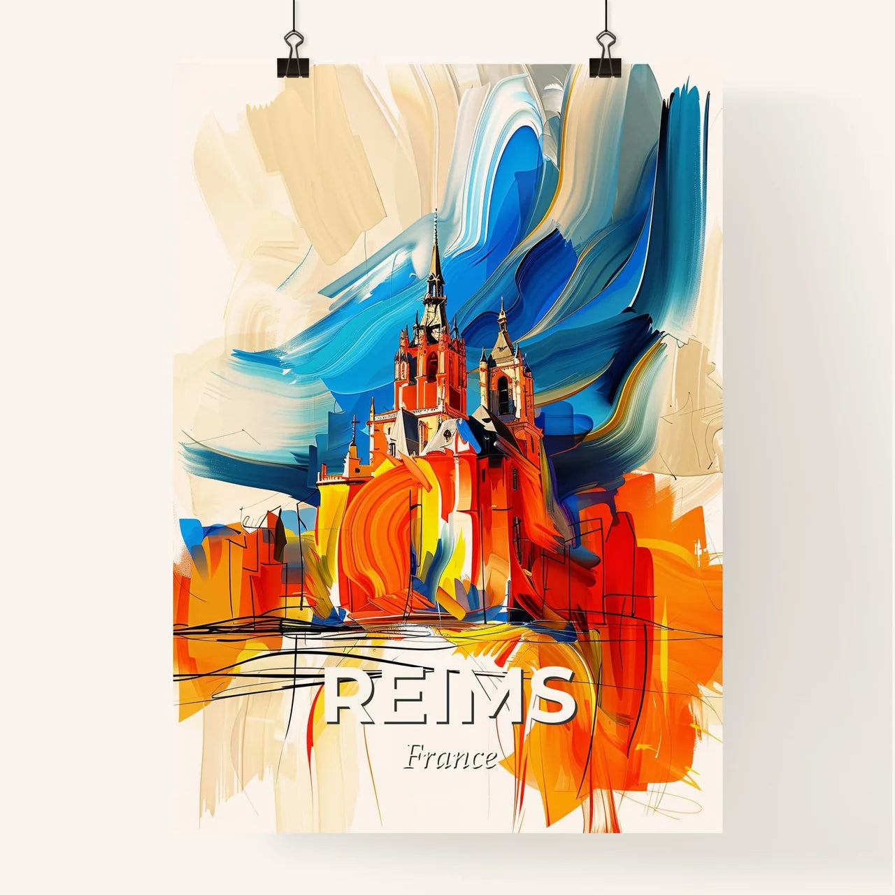 Vibrant Reims, France Poster