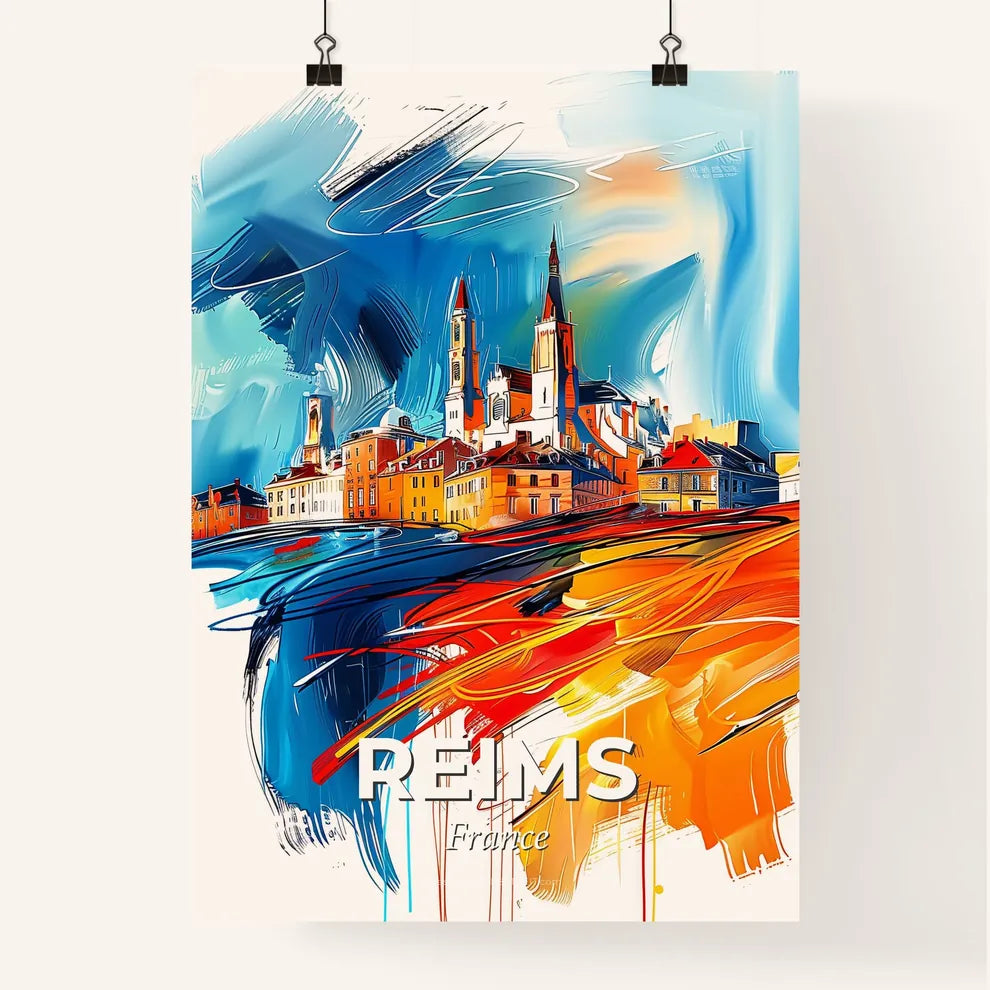 Vibrant Reims, France Poster
