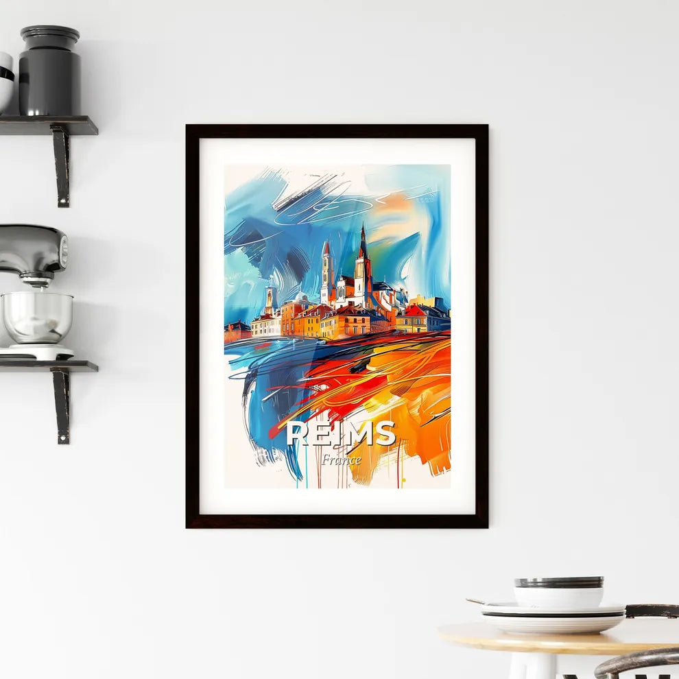 Vibrant Reims, France Framed Print