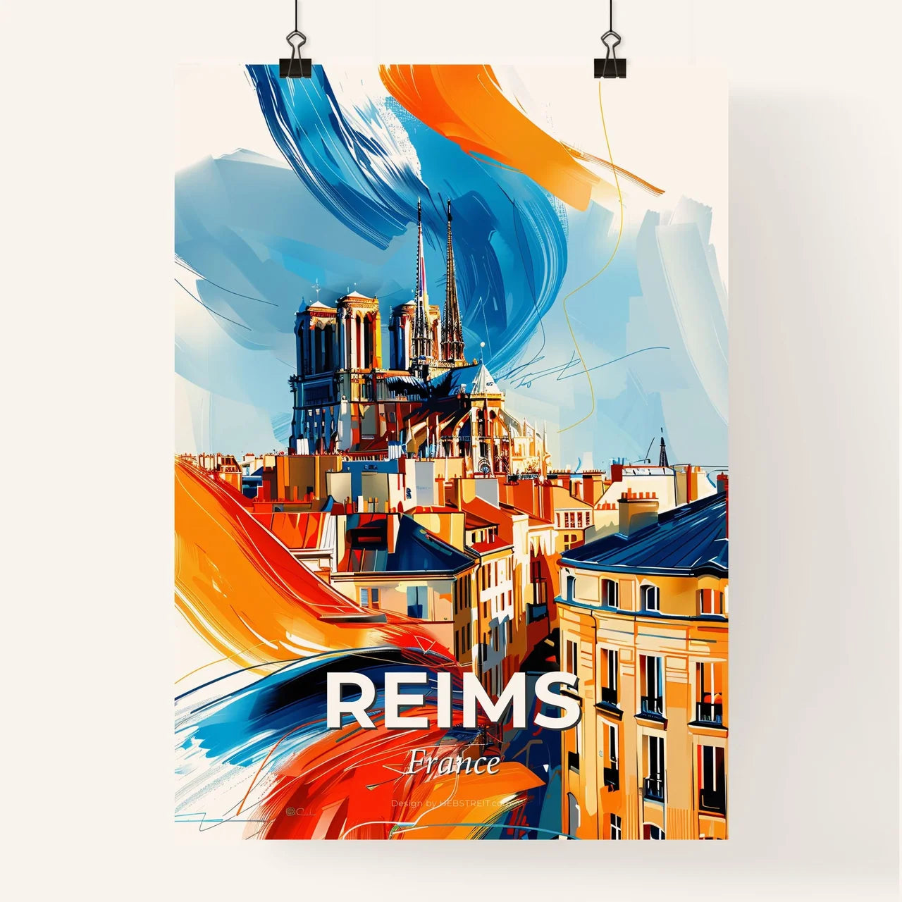 Vibrant Reims, France Poster