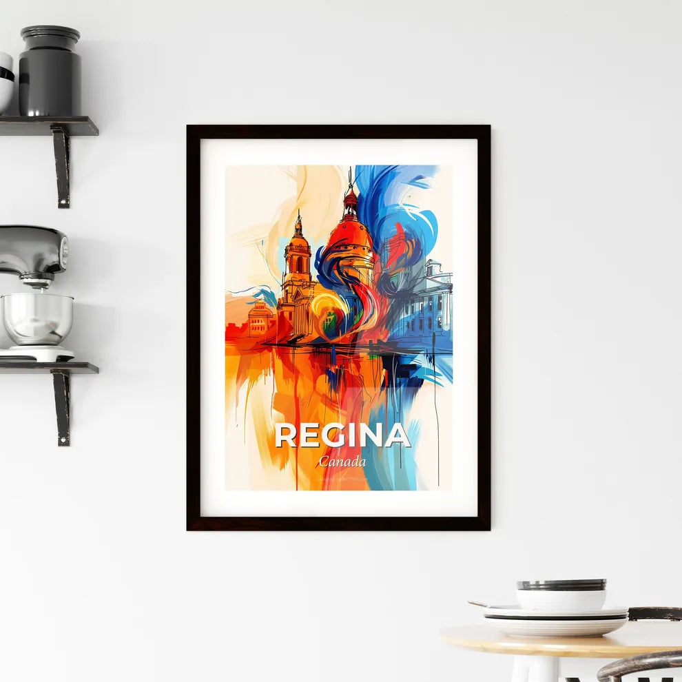 Vibrant Regina, Canada Framed Print