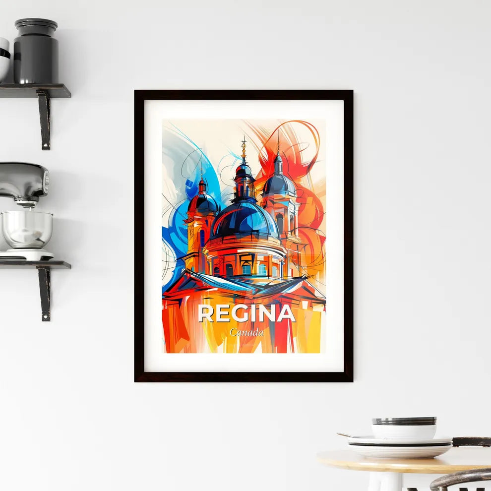 Vibrant Regina, Canada Framed Print