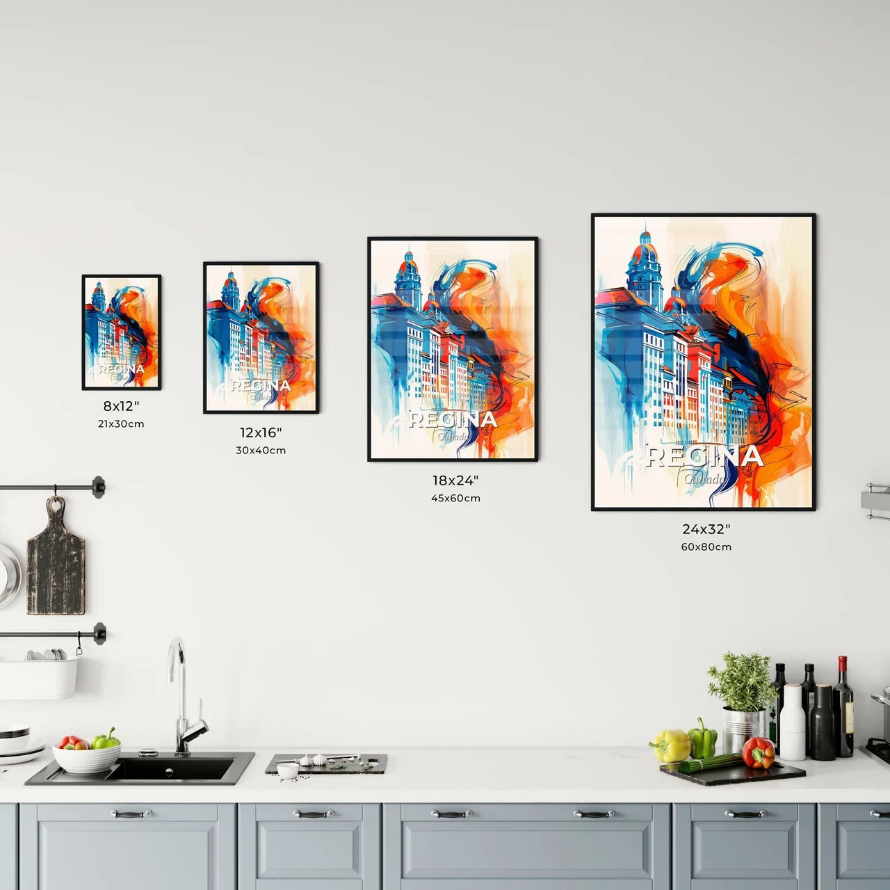 Vibrant Regina, Canada Kitchen Art